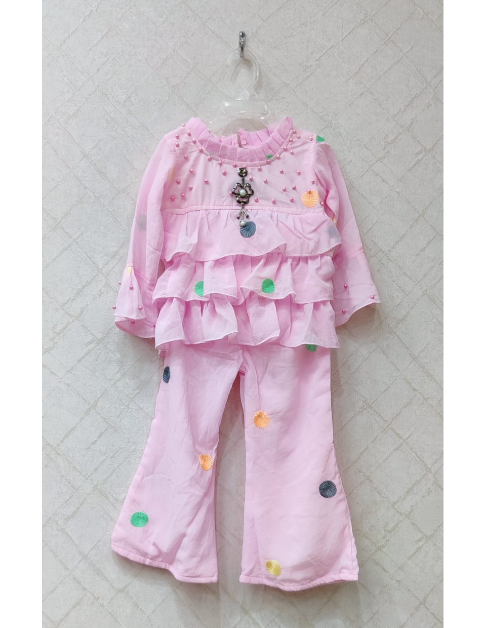 All Over Embroidery Butta And Beads Work Kids Dress (NK4)